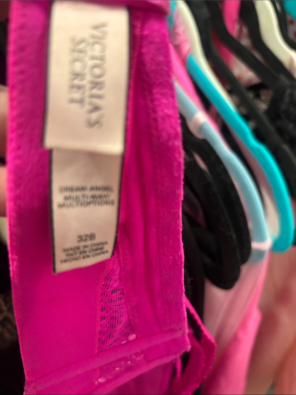 Victoria's Secret Bright Pink Lace Trim Bra